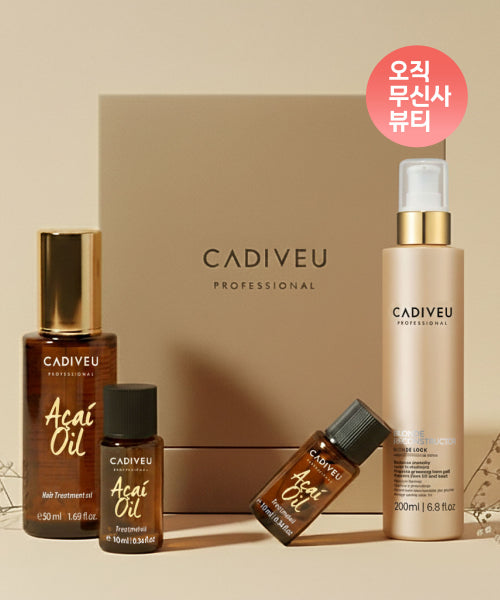 CADIVEU Cuticle hair care set / Acai oil 70ml + blonde lock 200ml