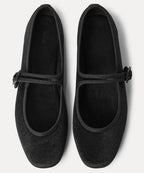 MIXXO MIXXO Fluffy Sweet Button Mary Jane Flat (1cm)