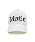 MATIN KIM MATIN KIM Logo Stitch Ball Cap in White