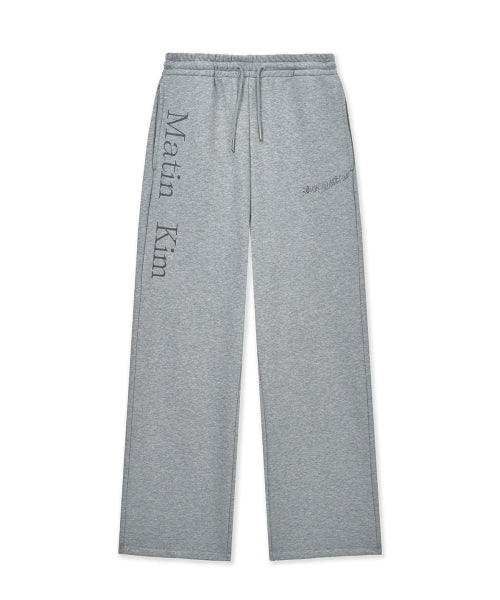 MATIN KIM MATIN KIM Essential Logo Sweatpants Grey