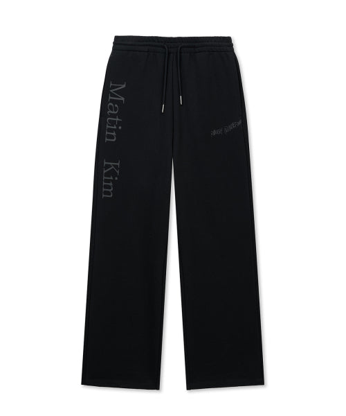 MATIN KIM MATIN KIM Essential Logo Sweatpants Black