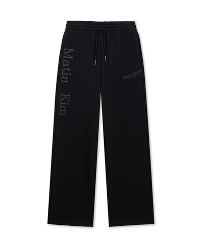 MATIN KIM Essential Logo Sweatpants Black