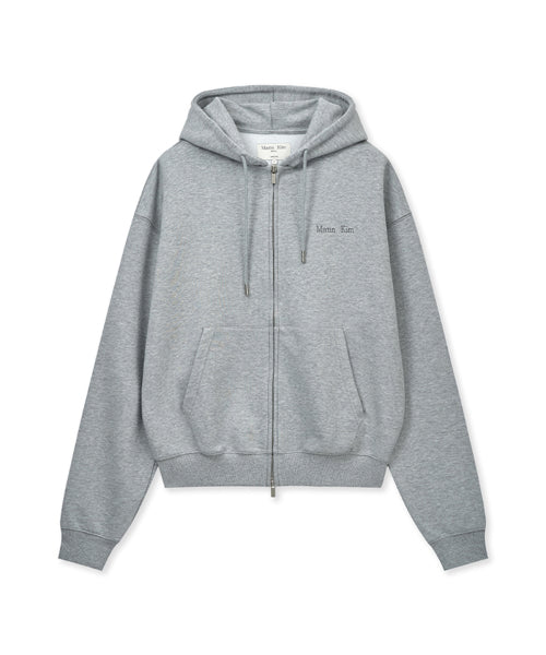 MATIN KIM MATIN KIM Hoodie Zip Up in Grey
