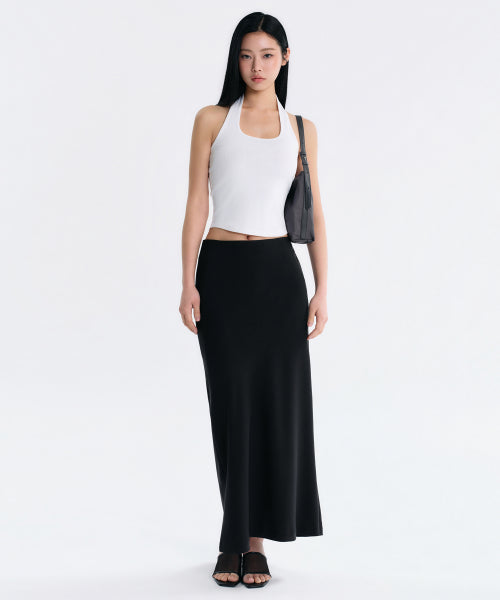 MUSINSA STANDARD WOMAN MUSINSA STANDARD WOMAN Fluid Maxi Skirt [Black]