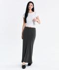 MUSINSA STANDARD WOMAN MUSINSA STANDARD WOMAN Fluid Maxi Skirt Gray