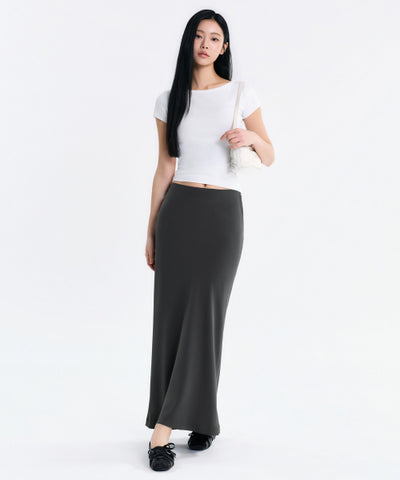 MUSINSA STANDARD WOMAN Fluid Maxi Skirt Gray