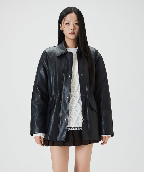 MIXXO MIXXO Half Fake Leather Jacket Women S