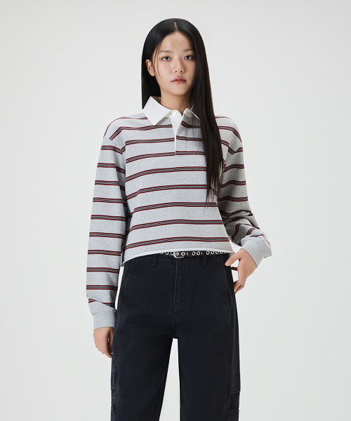MIXXO MIXXO T-Shirt Cropped Multi-Stripe