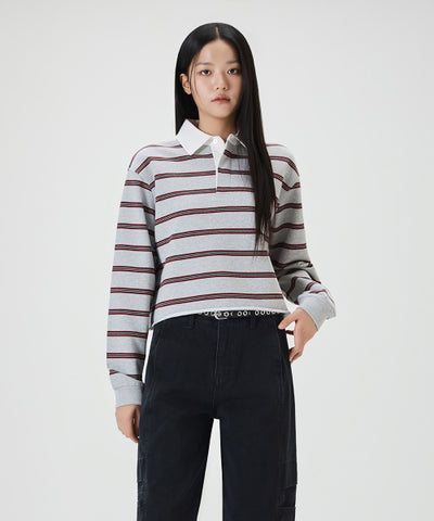 MIXXO T-Shirt Cropped Multi-Stripe