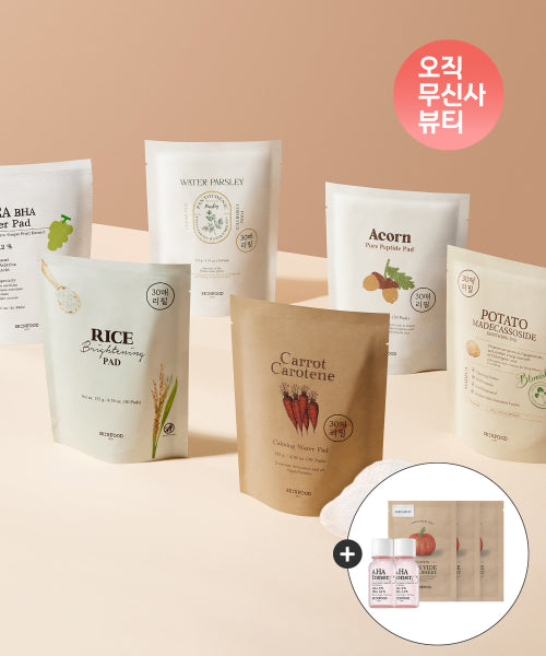SKINFOOD [Total 180 sheets] 30 pad refills (+ 3 mask packs + 14ml toner*2 complimentary)