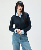 MIXXO MIXXO Shirt Layered Cardigan (C)