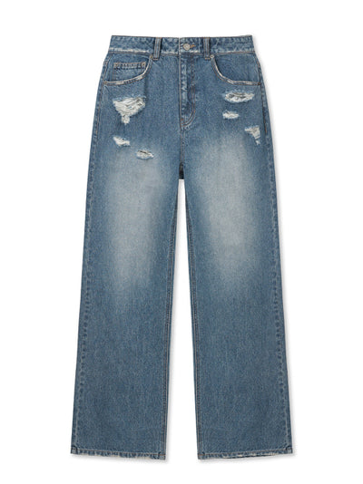 MATIN KIM Denim Pants Destroyed