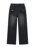 MATIN KIM MATIN KIM Denim Pants Destroyed Fit