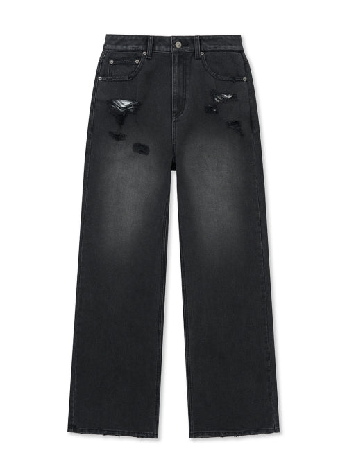 MATIN KIM MATIN KIM Denim Pants Destroyed Fit