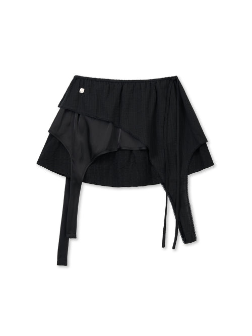 MATIN KIM MATIN KIM Multi Panel Layered Skirt