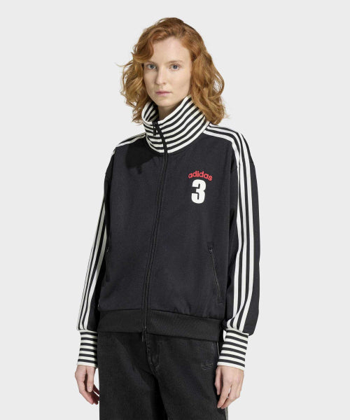 ADIDAS ADIDAS Vintage Beckenbauer Striped Rib Track Top - Black