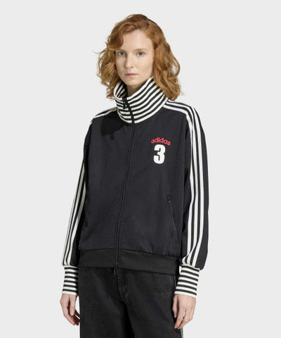 ADIDAS Vintage Beckenbauer Striped Rib Track Top - Black