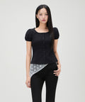 MIXXO MIXXO Shirring Cut Blouse Long Sleeve