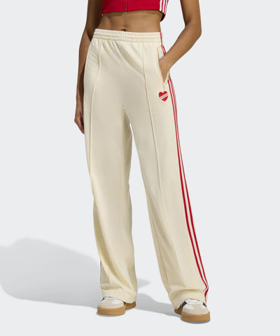ADIDAS Firebird Loose Track Pants - Cream White: Red