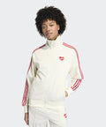 ADIDAS ADIDAS Firebird Jacket - Cream White: Red