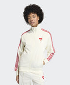 ADIDAS ADIDAS Firebird Jacket - Cream White: Red