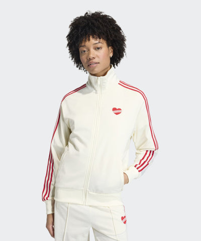 ADIDAS Firebird Jacket - Cream White: Red