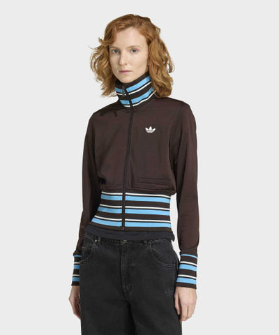 ADIDAS Vintage High Knit Rib Track Top - Aura Coffee