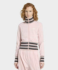 ADIDAS ADIDAS Vintage High Knit Rib Track Top - Sand Pink