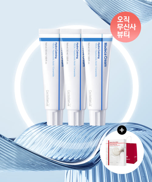 CENTELLIAN24 [Cooling Moisture SET] 3 Madeca Cream Hydra Calming 50ml + 10 Derma Masks (Choose 1)