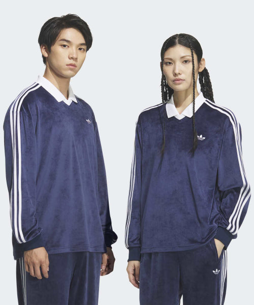 ADIDAS ADIDAS Velor Polo Long Sleeve - Night Indigo