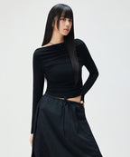 MIXXO MIXXO T-Shirt Off-shoulder Shirring