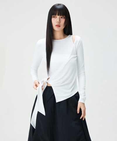 MIXXO T-Shirt Slit Wrap Long Sleeve