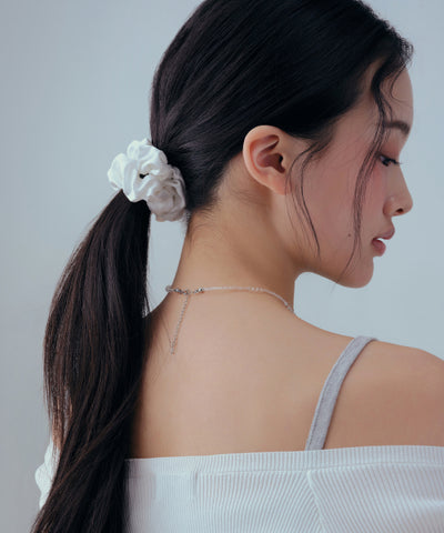 MUSINSA STANDARD WOMAN Women's Silk Scrunchie_Large Off White