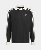 ADIDAS ADIDAS Waffle Long Sleeve Polo Tee - Black