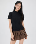 MIXXO MIXXO T-Shirt Mock Neck Short Sleeve C