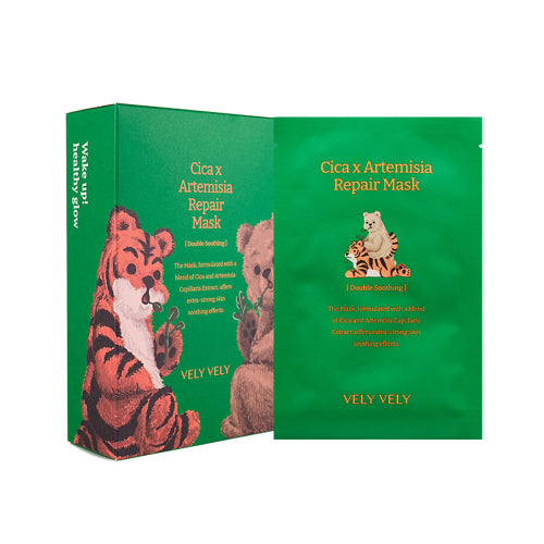 VELY VELY VELY VELY Injin Mugwort Cica Repair Mask Pack (10 packs)