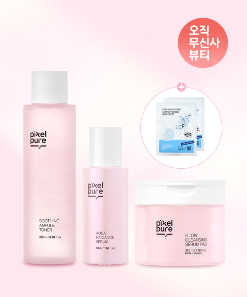 PIXELPURE PIXELPURE Toner + Serum + Cleansing Pad Set