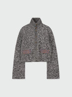 EENK ZAZZI Collared Knit Cardigan - Black/White