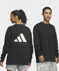 ADIDAS ADIDAS Basketball Long Sleeve Tee - Black:White