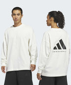 ADIDAS ADIDAS Basketball Long Sleeve Tee - White:Black