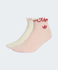 ADIDAS ADIDAS Ruffle Socks Cream White: Sand Pink