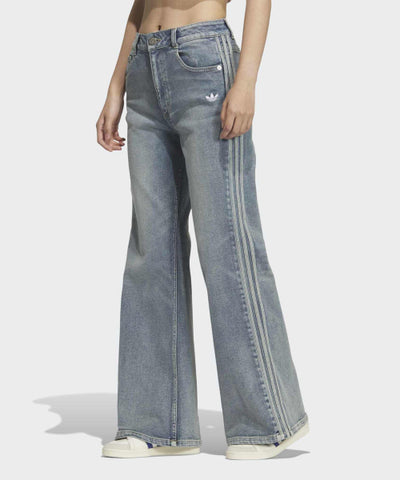 ADIDAS Washed Flare Pants - Light Denim