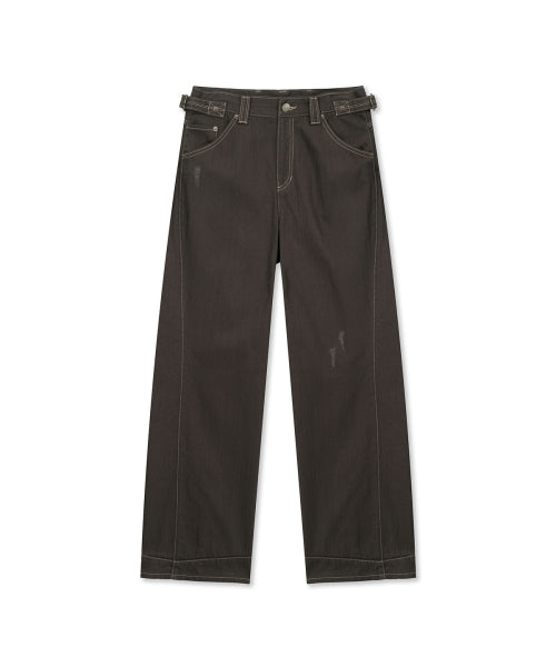 MATIN KIM MATIN KIM Denim Pants with Waist Buckle