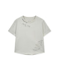 MATIN KIM MATIN KIM Graffiti Round Hem Crop Top