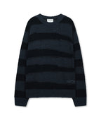 MATIN KIM MATIN KIM TEXTURE BLOCK STRIPE KNIT PULLOVER