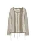 MATIN KIM MATIN KIM Color Block Slim Knit Cardigan