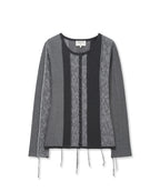 MATIN KIM MATIN KIM Color Block Slim Knit Cardigan