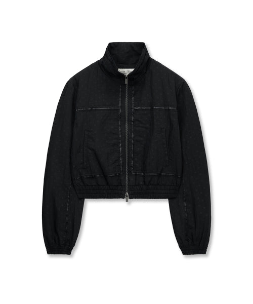 MATIN KIM MATIN KIM Cropped Embroidery Back Logo Jumper