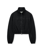 MATIN KIM MATIN KIM Cropped Embroidery Back Logo Jumper