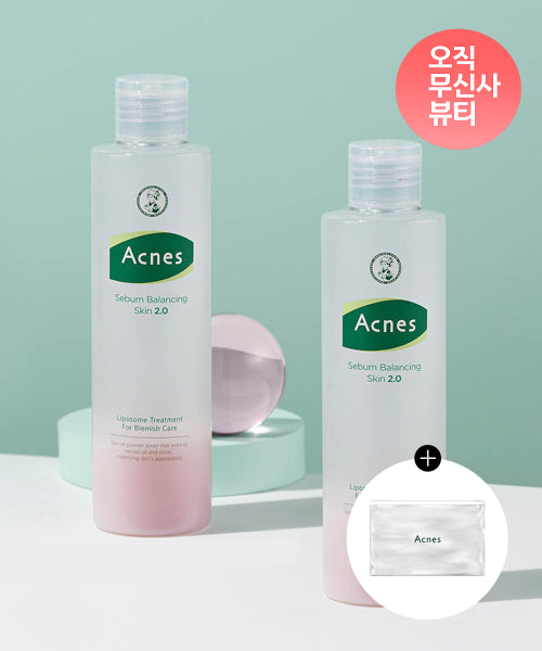 ACNES 2 x [Oil Paper Toner] Sebum Balancing Skin 2.0 200ml